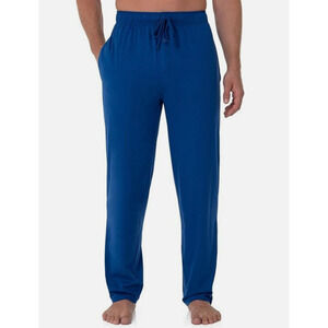 Fruit of the Loom Size Large Tall Pajama Pants - Blue Jersey Knit 100% Cotton